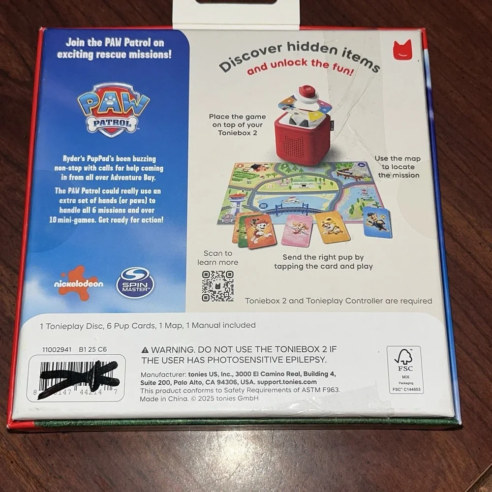 NEW Tonies Tonie Play Game   Paw‎ Patrol Adventure Bay Rescue Heroes Toniebox 2